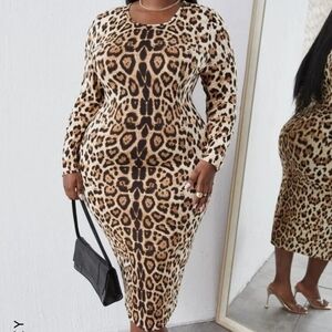 COPY - SHEIN BODYCON DRESS. XL (14-16). Slightly Thick fabric.midi length..supe…
